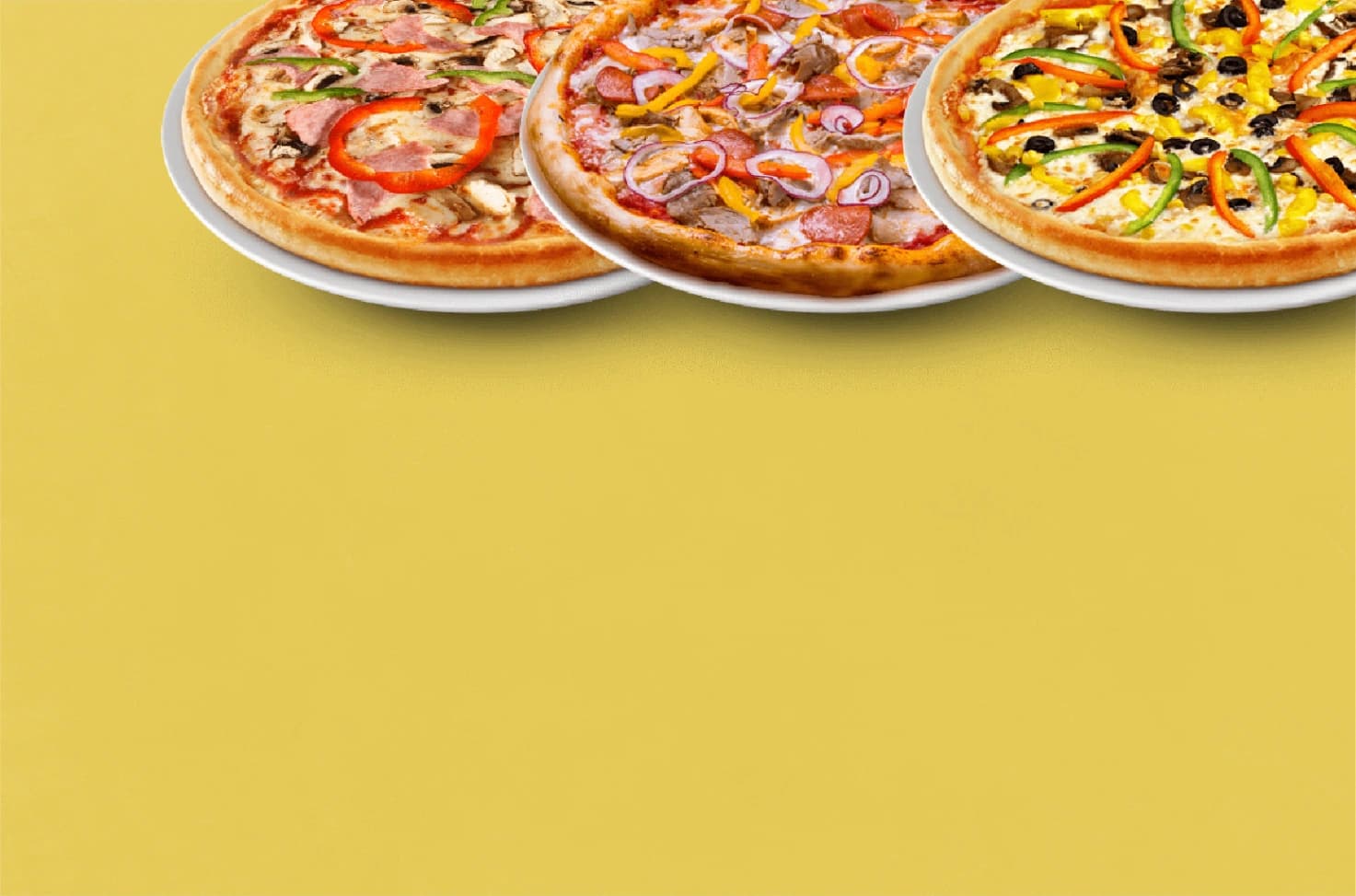 2 Pizzas achetées = 3ème offerte